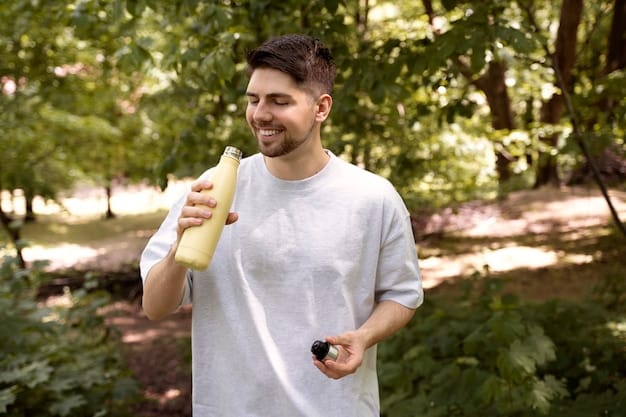 A man walking outdoors in the sunshine, conveying the idea of natural vitamin D synthesis and its importance for overall health.