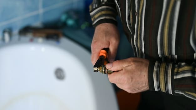 A man is shown carefully cleaning a penile vacuum pump cylinder with warm, soapy water in a well-lit bathroom, with close-up detail on the rinsing and drying process.