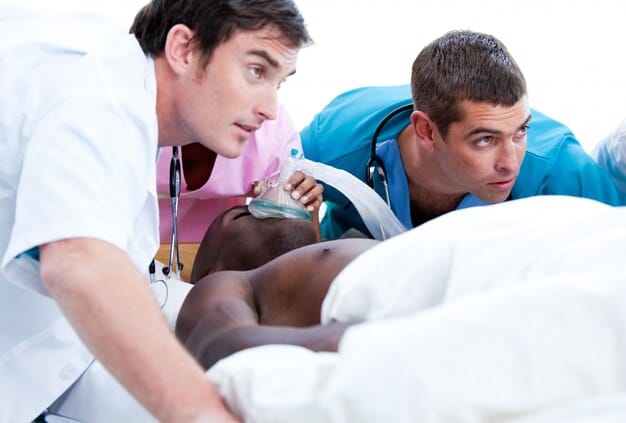 A doctor reviewing the results of a sleep study and testosterone blood test with a patient. The scene highlights the importance of medical consultation and accurate diagnosis.