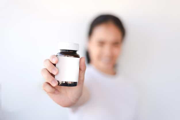 A bottle of L-Arginine supplement pills with a clear label against a neutral background. Focus on the clarity of the product and its labeling.