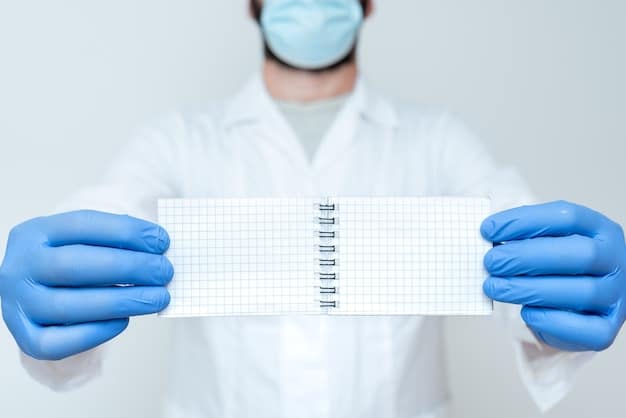 A close-up shot of a doctor's hands holding a lab test result with positive markings for an STI. The background is blurred, focusing on the document and the doctor's gloved hands.