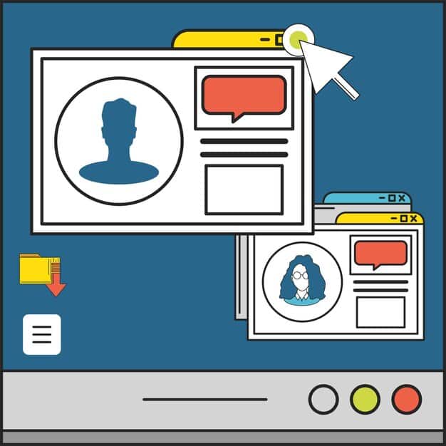 A stylized depiction of a LinkedIn profile on a laptop screen, with various sections highlighted to represent optimization: profile picture, headline, summary, and experience.