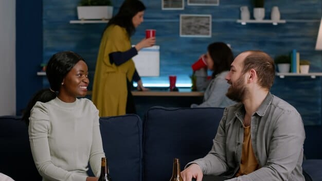 A diverse group of professionals actively engaged in a strategic meeting, with one person presenting effectively, emphasizing clear and impactful communication in a corporate setting.