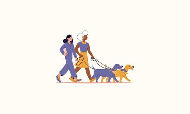 A diverse group of people engaged in everyday activities that incorporate movement, such as walking a dog, cycling to work, or taking stairs, illustrating effortless integration of fitness.
