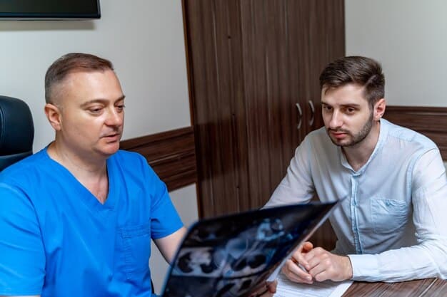 A man consulting with a friendly, knowledgeable urologist, discussing treatment options in a modern clinic setting.