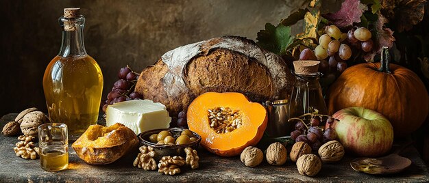 A vibrant, detailed image of various zinc-rich foods, such as oysters, pumpkin seeds, and spinach, artfully arranged on a rustic wooden table. Conveys healthy eating and natural sources.