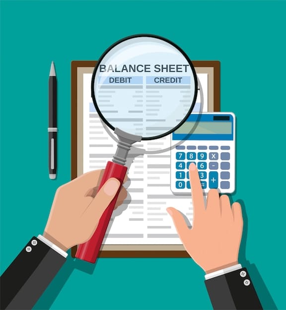 A person reviewing documents with a magnifying glass, highlighting specific points, with a calculator and tax forms in the background. The image refers to How the Updated IRS Guidelines for Independent Contractor Status in 2025 Impact Your Career Options by suggesting a close examination of one's status in light of the updated guidelines.