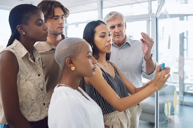 A group of diverse professionals engaging in a networking event, symbolizing the importance of connections and relationships in building a strong personal brand. They are exchanging business cards and having engaging conversations. The setting is a modern conference hall.
