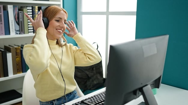 A person using noise-canceling headphones in a busy office environment, symbolizing the need to block out distractions for effective concentration. This image represents a key aspect of Time Management Secrets: How to Prioritize Tasks, Eliminate Distractions, and Achieve Peak Performance.