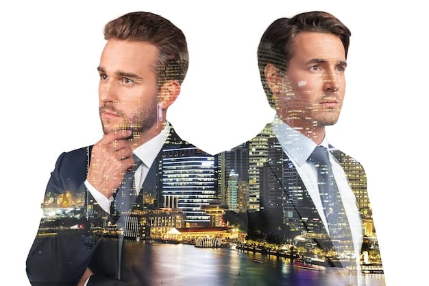 A split image showing two contrasting scenarios: on one side, a person in a corporate office setting (employee), and on the other, a person working remotely at a coffee shop (independent contractor). This visually represents the different working arrangements and the implications of How the Updated IRS Guidelines for Independent Contractor Status in 2025 Impact Your Career Options.