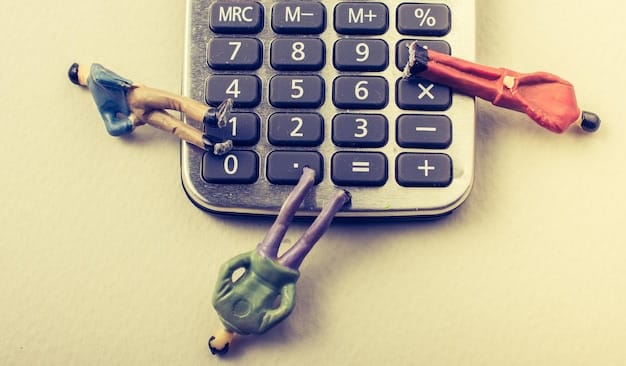 A close-up shot of a calculator with dollar signs on the keys, emphasizing financial calculations and salary considerations under the new overtime rules. The image is lit from above to create a crisp and professional look. Focus on understanding the new overtime rules and their financial implications.