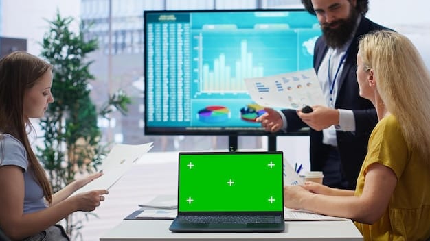 A detailed spreadsheet on a computer screen showcasing various financial data points such as income, expenses, assets, and liabilities. A calculator rests beside the keyboard, emphasizing the importance of calculation and analysis. The scene is set on a wooden desk, suggesting a home office environment.