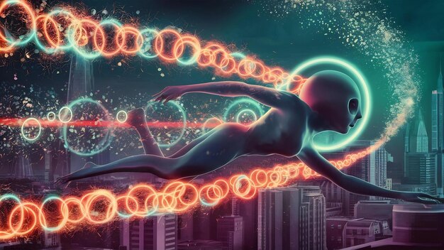 An illustration depicting muscle fibers repairing themselves during sleep. The image includes depictions of growth hormone and protein synthesis. The Science of Sleep: How It Affects Your Fitness and Recovery is visually represented.