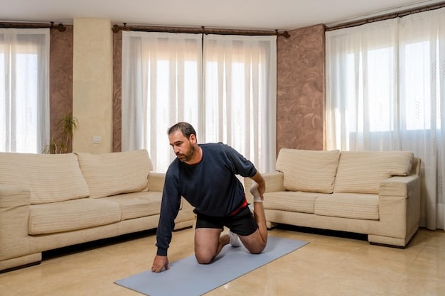 A person demonstrating proper squatting form in a living room. The individual is maintaining a straight back and has their thighs parallel to the floor, showcasing the ideal depth for a squat. This illustrates how '5 Simple Exercises You Can Do Anywhere, Anytime' can be executed properly at home.