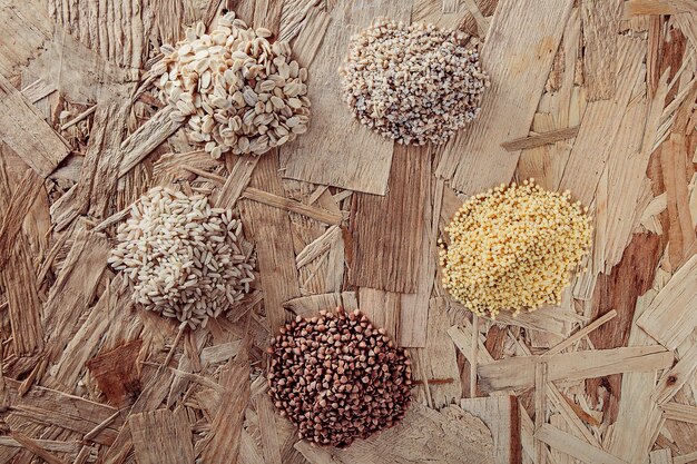 A close-up shot of various whole grains like quinoa, oats, and barley, highlighting their texture and natural colors. This emphasizes the visual appeal and nutritional value of complex carbohydrates as opposed to processed options in the context of The Truth About Carbs: Are They Really the Enemy?.