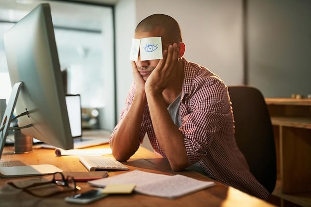 A stressed man sitting at a desk, surrounded by multiple screens displaying emails, notifications, and social media feeds, highlighting the pressures of constant digital connectivity reducing his mental wellbeing leading to requirement of Digital Detox: How Limiting Screen Time Can Boost Men's Mental Wellbeing.