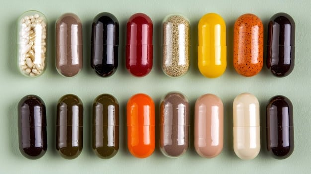 A close-up shot of various supplement pills and capsules, each labeled with different ingredients commonly found in testosterone boosters, such as D-Aspartic Acid, Tribulus Terrestris, and Fenugreek. The image highlights the variety and complexity of ingredients, emphasizing the need to understand what's in these products in relation to The Truth About Testosterone Boosters: Separating Fact from Fiction.