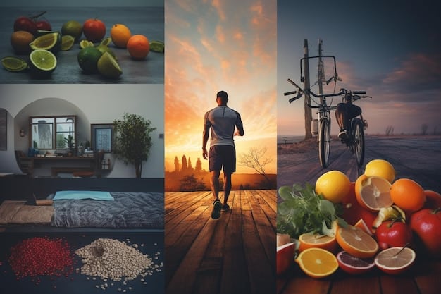 A split image showing lifestyle changes on one side (e.g., healthy diet, exercise, proper sleep hygiene) and medical interventions on the other (e.g., CPAP machine, oral appliances, surgery). The image emphasizes a holistic approach to treating sleep apnea and ED.